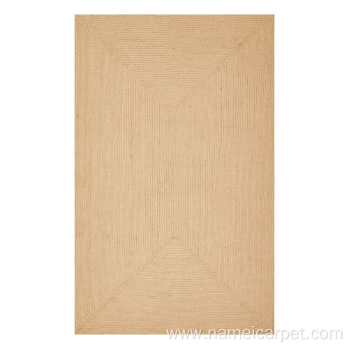 plain colour Natural fiber jute rugs carpets